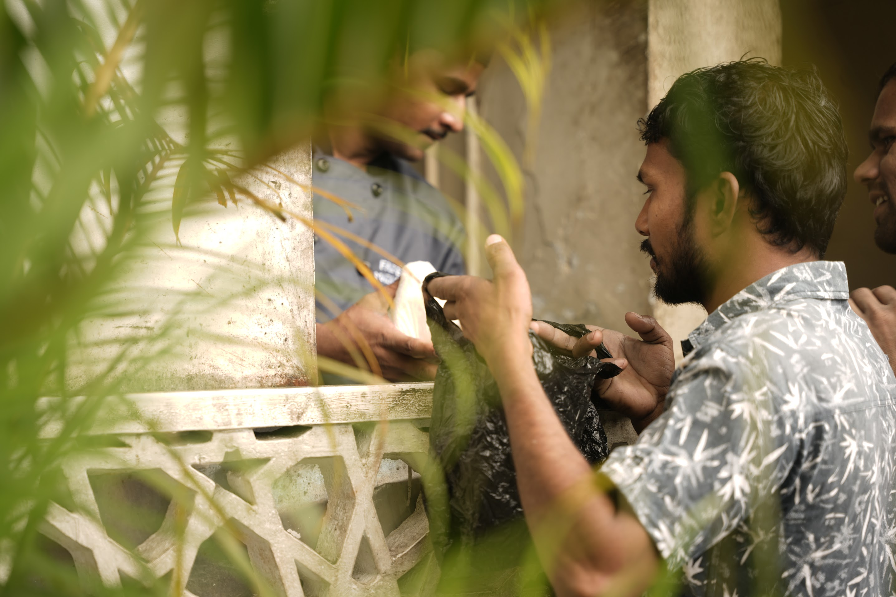 someone being given food