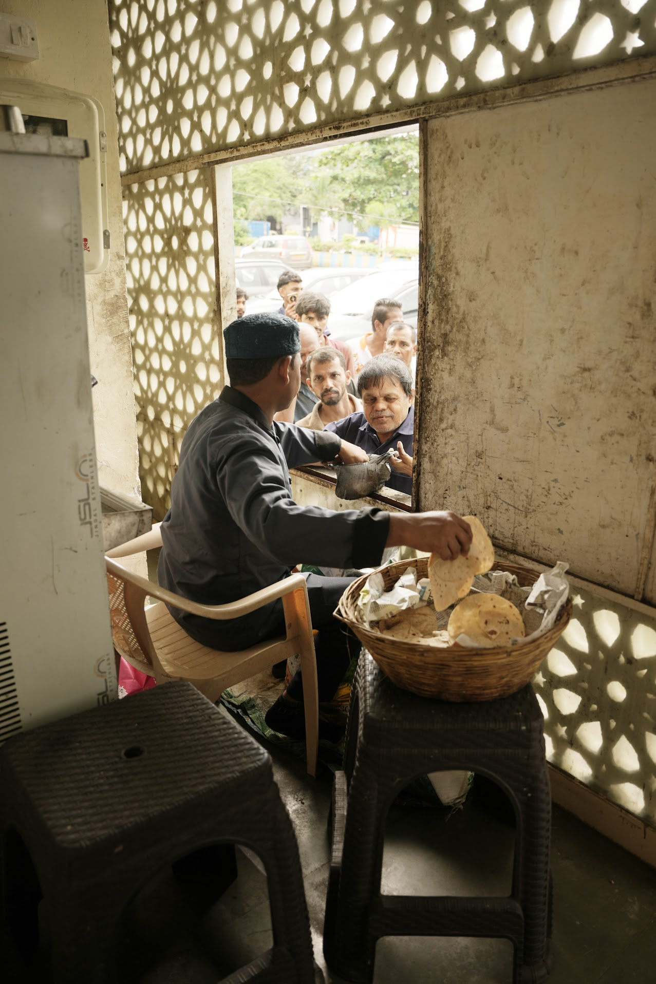 people being served rotis